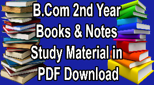 B.Com 2nd Year Books & Notes Study Material in PDF Download