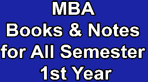 MBA Books & Notes for All Semester 1st Year