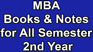 MBA Books & Notes for All Semester 2nd Year