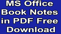 MS Office Book Notes in PDF Free Download
