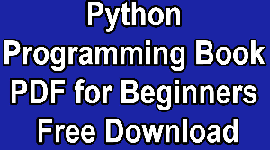 Python Programming Book PDF for Beginners Free Download