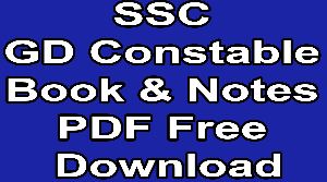 SSC GD Constable Book & Notes PDF Free Download