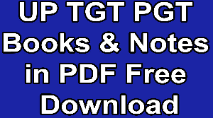 UP TGT PGT Books & Notes in PDF Free Download