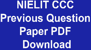 NIELIT CCC Previous Question Paper PDF Download