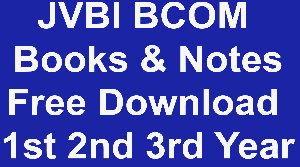 JVBI BCOM Books & Notes PDF Free Download 1st 2nd 3rd Year