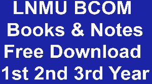 LNUM BCOM Books & Notes PDF Free Download 1st 2nd 3rd Year