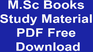 M.Sc Books & Study Material PDF Free Download