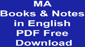 MA Books and Notes in English PDF Free Download