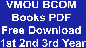 VMOU BCOM Books & Notes PDF Free Download 1st 2nd 3rd Year