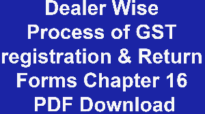 Dealer Wise Process of GST registration & Return Forms Chapter 16 PDF Download