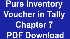 Pure Inventory Voucher in Tally Chapter 7 PDF Download