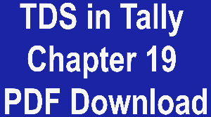 TDS in Tally Chapter 19 PDF Download