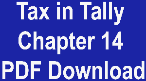 Tax in Tally Chapter 14 PDF Download