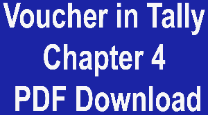 Voucher in Tally Chapter 4 PDF Download
