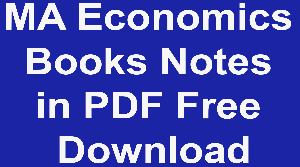 MA Economics Books Notes in PDF Free Download