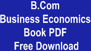 B.Com Business Economics Book PDF Free Download