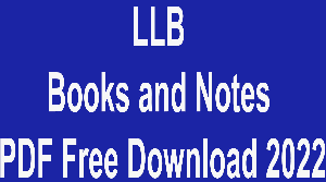 LLB Books and Notes PDF Free Download 2022