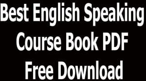 Best English Speaking Course Book PDF Free Download
