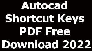 Autocad Shortcut Keys PDF Free Download 2024