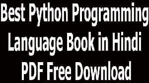 Best Python Programming Language Book in Hindi PDF Free Download