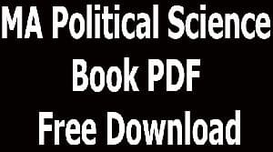MA Political Science Book PDF Free Download