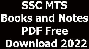 SSC MTS Books and Notes PDF Free Download 2022