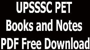 UPSSSC PET Books and Notes PDF Free Download