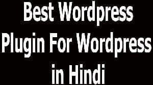 Best WordPress Plugin For WordPress  in Hindi