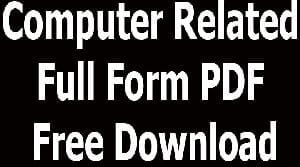 Computer Related Full Form PDF Free Download