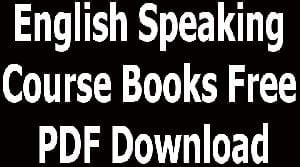 English Speaking Course Books Free PDF Download