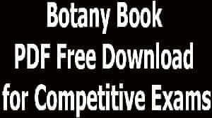 Botany Book PDF Free Download for Competitive Exams