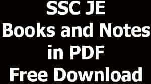 SSC JE Books and Notes in PDF Free Download 