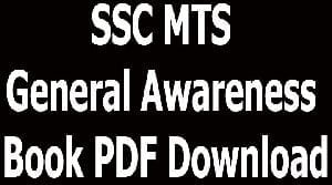SSC MTS General Awareness Book PDF Download