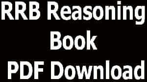 RRB Reasoning Book PDF Download