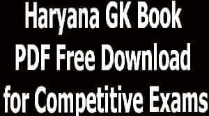 Haryana GK Book PDF Free Download for Competitive Exams