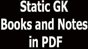 Static GK Books and Notes in PDF