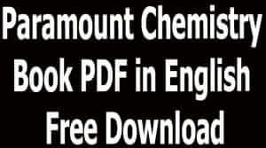 Paramount Chemistry Book PDF in English Free Download