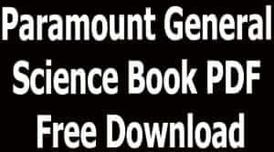 Paramount General Science Book PDF Free Download