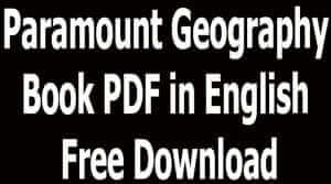 Paramount Geography Book PDF in English Free Download