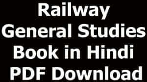 Railway General Studies Book in Hindi PDF Download