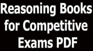 Reasoning Books for Competitive Exams PDF