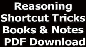 Reasoning Shortcut Tricks Books & Notes PDF Download