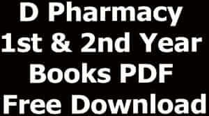 D Pharmacy 1st & 2nd Year Books PDF Free Download