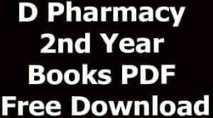D Pharmacy 2nd Year Books PDF Free Download