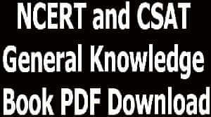 NCERT and CSAT General Knowledge Book PDF Download