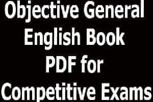 Objective General English Book PDF for Competitive Exams