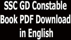 SSC GD Constable Book PDF Download in English