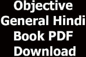Objective General Hindi Book PDF Download