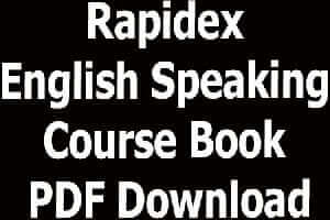 Rapidex English Speaking Course Book PDF Download