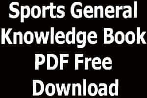 Sports General Knowledge Book PDF Free Download